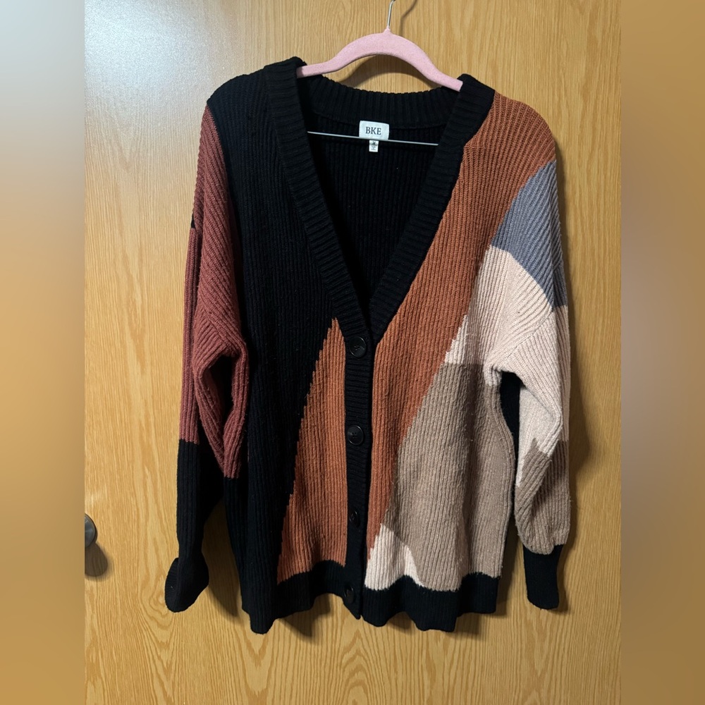 BKE Women's Multicolor Cardigan Sweater